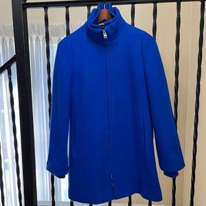 J. Crew Blue Lodge coat in Italian Stadium Cloth Wool